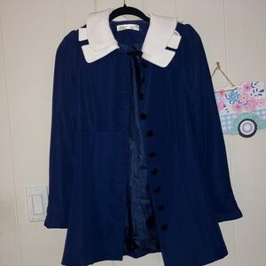 Adorable Navy Blue and White mini dress.